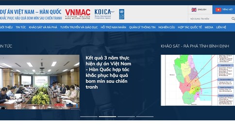 Dự án Việt Nam – Hàn quốc hợp tác khắc phục hậu quả bom mìn sau chiến tranh